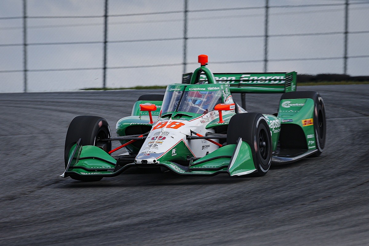 Mid Ohio Indycar Herta Grabs Pole For Race Two After Rain Hit Qualifying Indycar Autosport