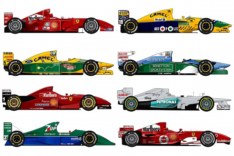 Michael Schumacher S F1 Cars Ranked Ferrari Benetton Jordan More F1 Autosport