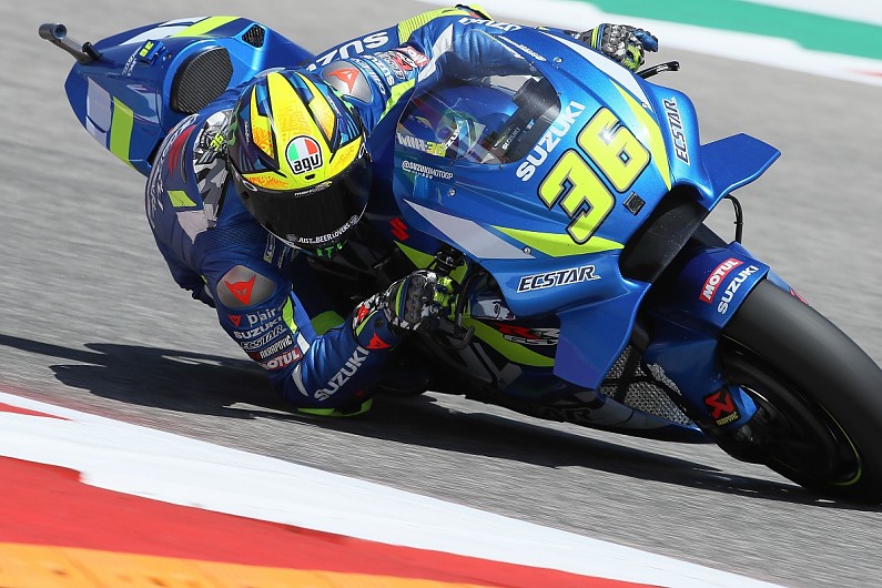 Suzuki MotoGP rider Mir angered by Austin pace after ride-through - MotoGP - Autosport