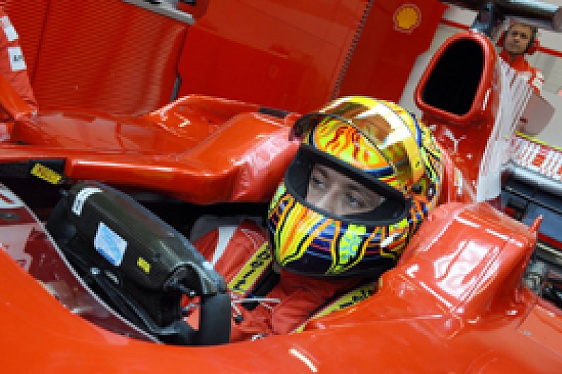 rossi f1 test